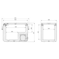 Tragbare Kühl-/Gefrierbox | 40 Liter | 69 cm x 48 cm x 40 cm | CFX3 45