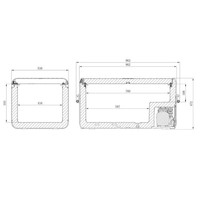 Glacière/congélateur portable | 88 litres | 53x47x96 cm |CFX3 100