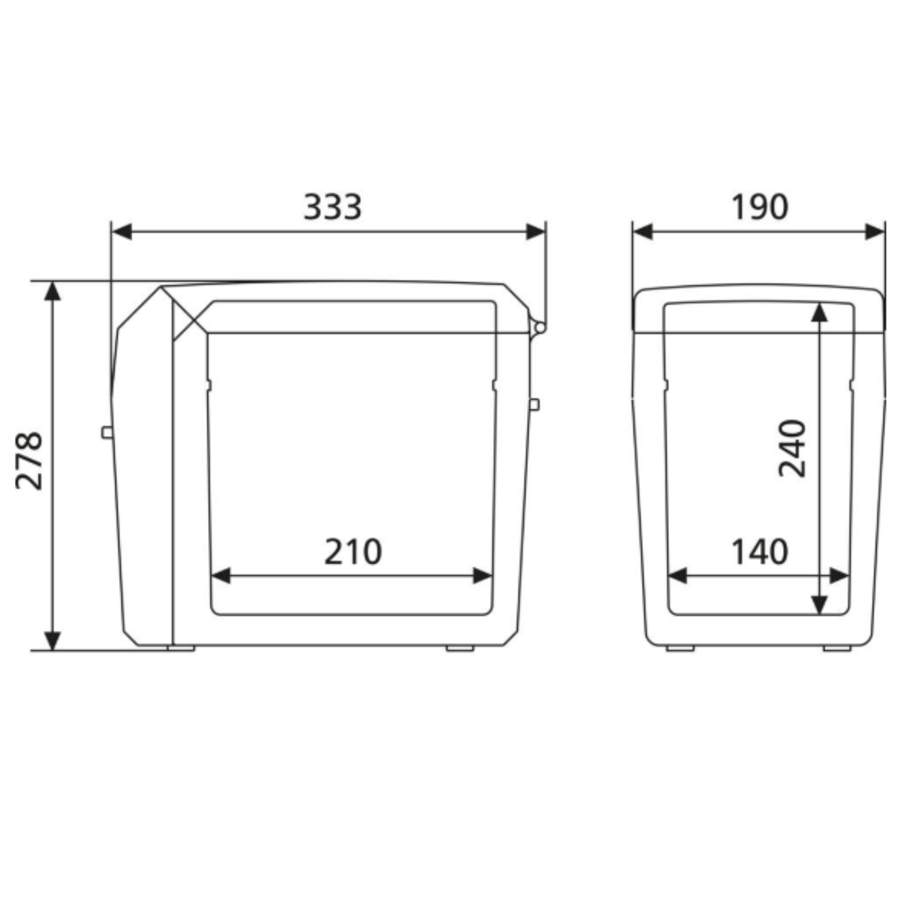 Glacière portable | 7 litres | 35 x 29 x 20 cm | TCX07
