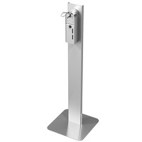 Poste de désinfection en acier inoxydable + distributeur avec commande au coude