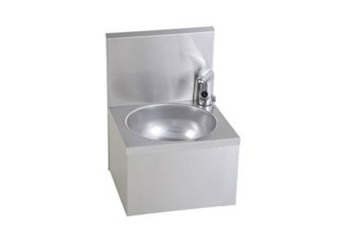  HorecaTraders Stainless steel sink with infrared tap 38x35x (h) 54 cm | On battery 