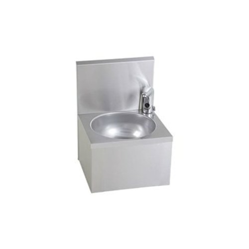  HorecaTraders Stainless steel sink with infrared tap 38x35x (h) 54 cm | On battery 