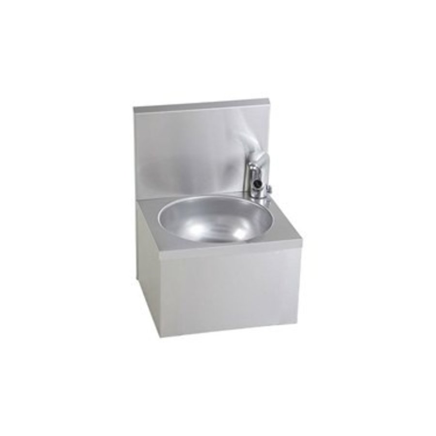 Stainless steel sink with infrared tap 38x35x (h) 54 cm | On battery