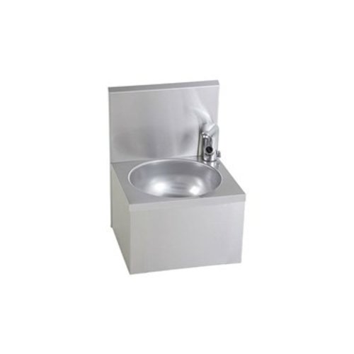  HorecaTraders Stainless steel sink with infrared tap 38x35x (h) 54 cm | 230 V. 