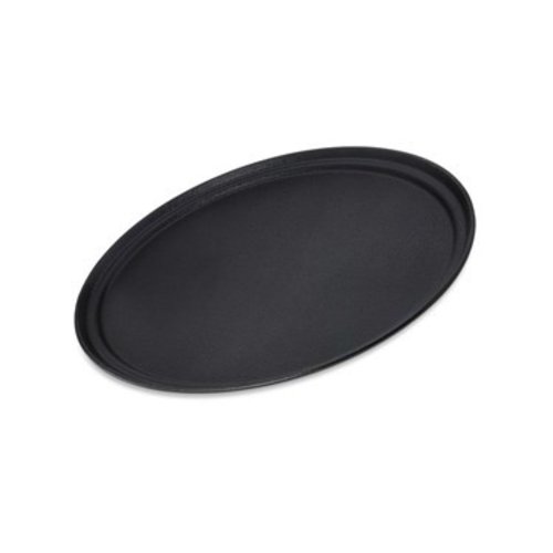  HorecaTraders Plateau ovale antidérapant | Fibre de verre/acier | 690x560x26mm 