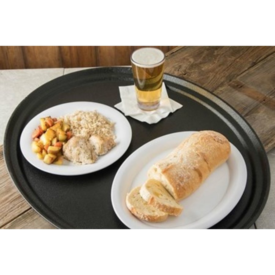 Ovales Anti-Rutsch-Tablett | Fiberglas/Stahl | 790x610x26mm