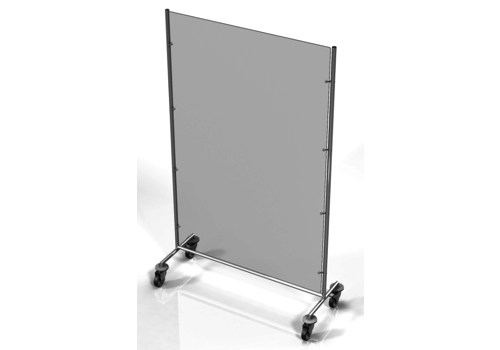  Combisteel Écran de protection sur roulettes | 120x50x(h)200 cm 