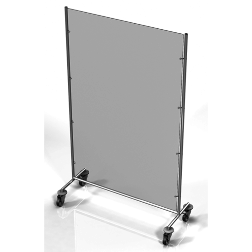  Combisteel Protection screen on wheels | 120x50x (h) 200 cm 