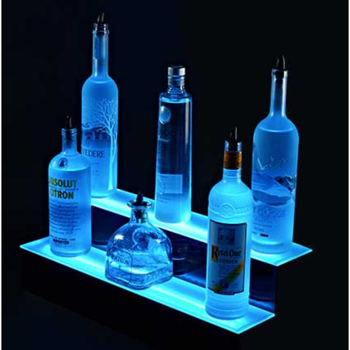  HorecaTraders Ausstellungsregal | LED | 61 cm | Fernbedienung | 2 Etagen 