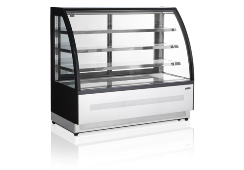  HorecaTraders Stainless Steel Pastry Display Case With 3 Levels | Black 