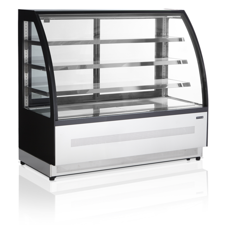 Stainless Steel Pastry Showcase With 3 Floors | Black