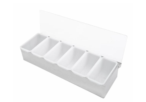  HorecaTraders Garnish Holder | Metal 6 compartments 