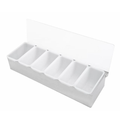  HorecaTraders Garnish Holder | Metal 6 compartments | Buyer 