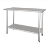 HorecaTraders Stainless steel work table with bottom | 90(h)x120(l)x60(w)cm