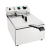 HorecaTraders Single electric fryer | Stainless steel | 26(h) x 43(w) x 26(d)cm
