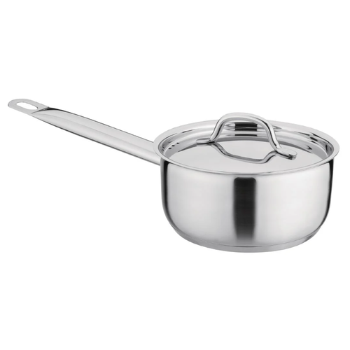  HorecaTraders Casserole 1,5 litre | acier inoxydable | 8(h) x 16(Ø)cm 