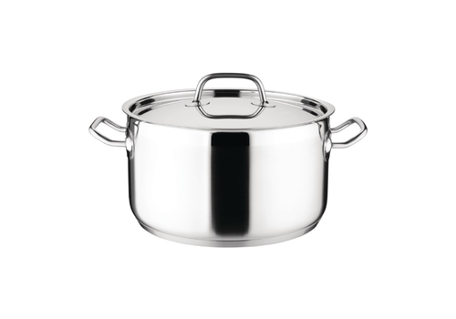  HorecaTraders Casserole 5.5L | Stainless steel | 18.6 (h) x 24 (Ø) cm 