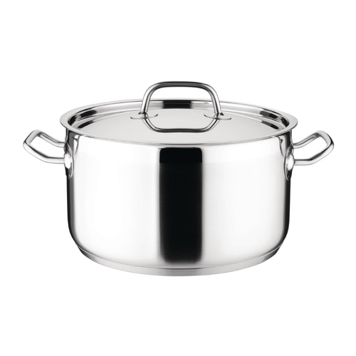  HorecaTraders Casserole 5.5L | Stainless steel | 18.6 (h) x 24 (Ø) cm 