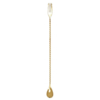 HorecaTraders Bar Spoon With Fork | Rotated | 30cm | gold