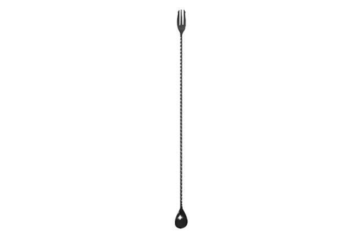  HorecaTraders Bar Spoon With Fork | Turned | 50 cm | Copper 