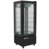 Combisteel Vitrine de pâtisserie au congélateur | Noir | 50x59x(h)133 cm