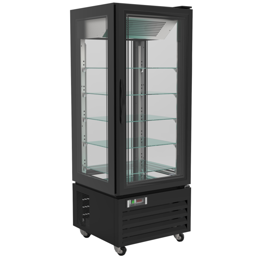 Vitrine de pâtisserie au congélateur | Noir | 50x59x(h)133 cm