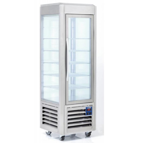  HorecaTraders Koelvitrine | RVS | 360 Liter | 5 Roosters 