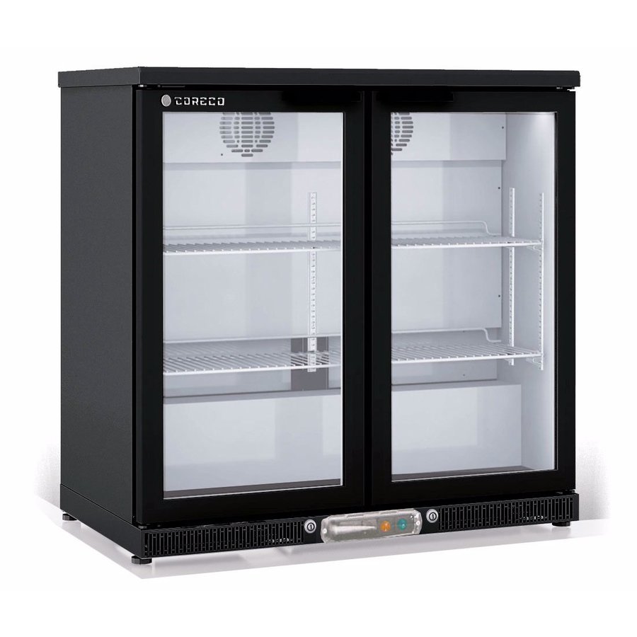 Bar cooling | 2 Glass Doors | Black | 93x52x (h) 85 cm