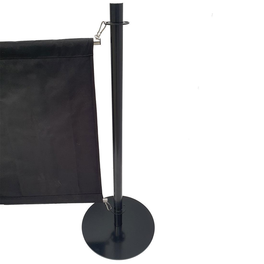 Poteau de barrière noir | 95(h) x 30(l) x 30(p)cm