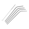HorecaTraders Stainless steel straws | 4 pieces