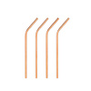 HorecaTraders Copper plated straws | 4 pieces