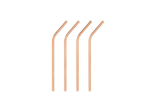  HorecaTraders Copper gilding straws | 4 pieces 