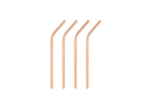  HorecaTraders Copper plated straws | 4 pieces 