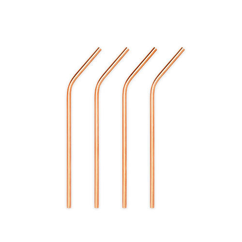  HorecaTraders Gold plated straws 4 pieces 