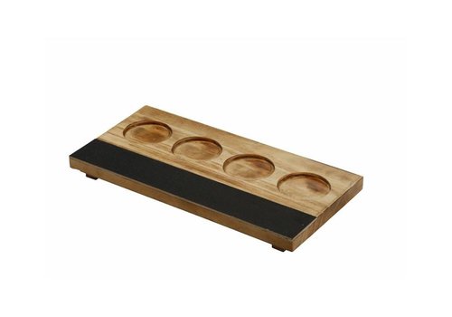  HorecaTraders Tasting Display Board | Wood / Chalkboard 