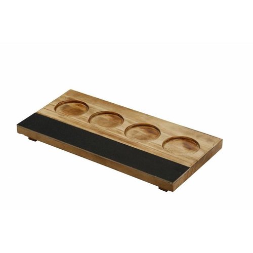  HorecaTraders Tasting Display Board | Wood / Chalkboard 