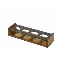 Verkostungsdisplay | Holz/Kreidetafel | Für 4 Gläser