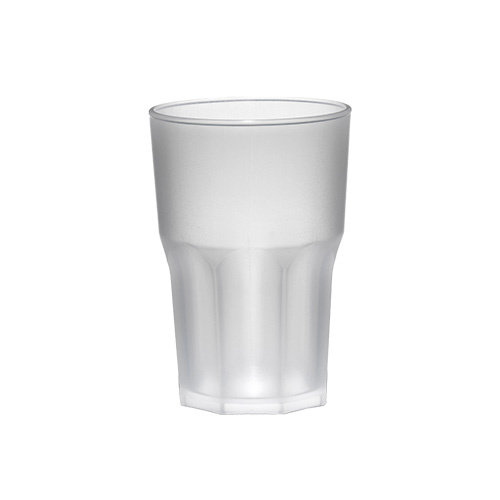  HorecaTraders Glass Granity frosted | 40 cl | Plastic | 5 pieces 
