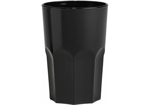  HorecaTraders Glas Granity schwarz | 40 cl | Plastik 