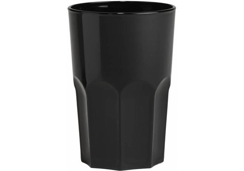 HorecaTraders Glas Granity zwart | 40 cl | plastic 