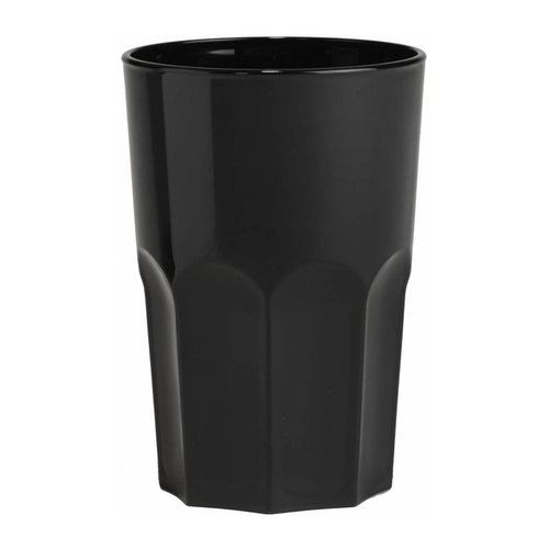  HorecaTraders Glass Granity black | 40 cl | plastic 