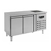 Combisteel 2 door refrigerated workbench with sink | 151x70x96