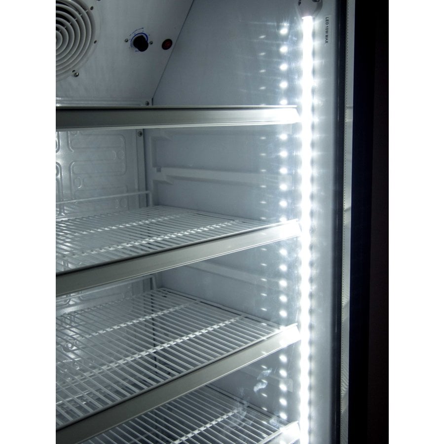 réfrigérateur à boissons avec porte vitrée | Dimensions : L 620 x P 635 x H 1562 | Éclairage LED