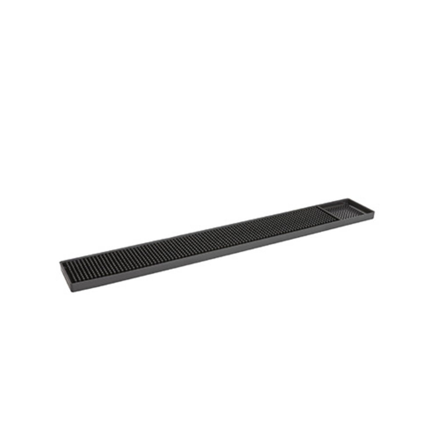 Bar mat | black | rubber | 8x60 cm