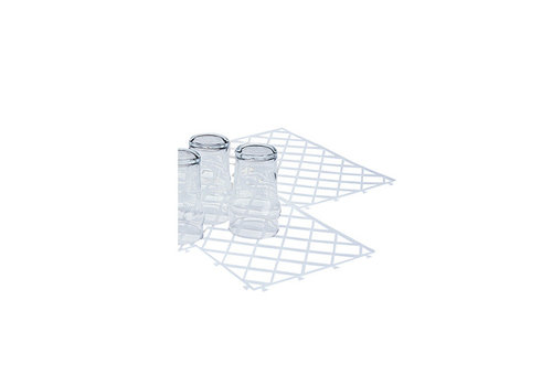  HorecaTraders Interlocking glass mat transparent 10 pieces | 30 * 20 cm 