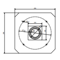 Siphon de sol en acier inoxydable | 100x100 mm | Drain latéral 40 mm