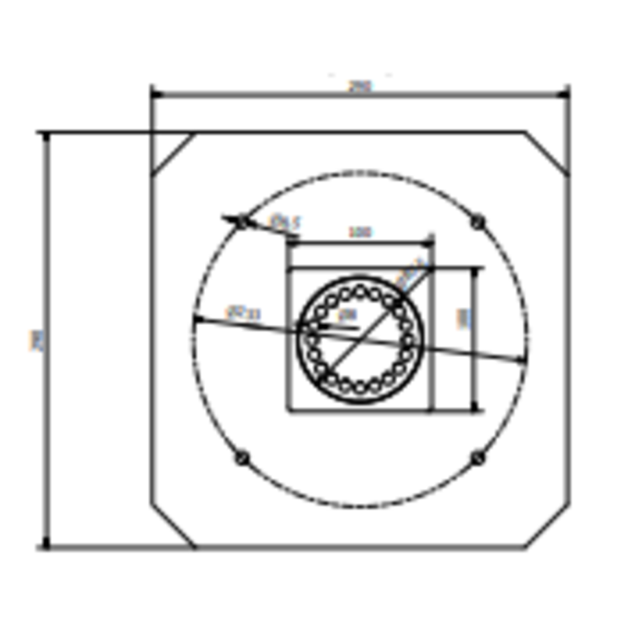 Stainless steel floor drain | 100x100 mm | Lateral drain 40 mm