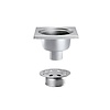 Siphon de sol en acier inoxydable | 200x200 mm | Drain vertical 63 mm - Usage intensif