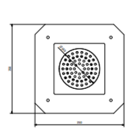 Stainless steel floor drain | 200x200 mm | Telescopic Drain 63 mm - Heavy Loads