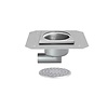 HorecaTraders Stainless Steel Floor Drain | 200x200 mm | Side Drain 63 mm